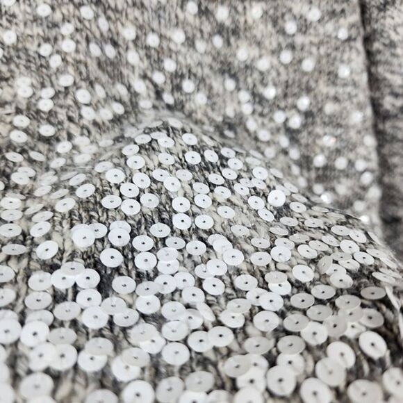 Eileen Fisher Linen Blend Sequined Long Sleeve Sweater Size Large - Picture 4 of 6